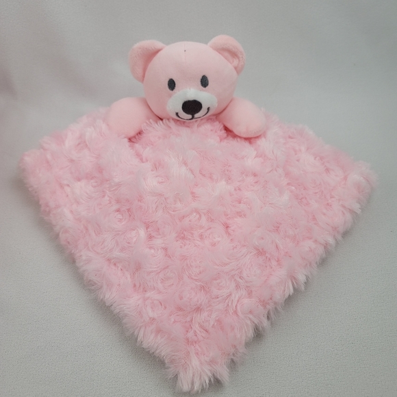 Little Beginnings Rosette Bear Lovie Security Blanket - Picture 1 of 11